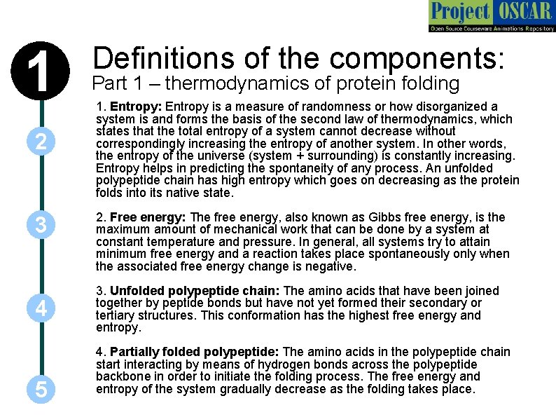 1 2 3 4 5 Definitions of the components: Part 1 – thermodynamics of