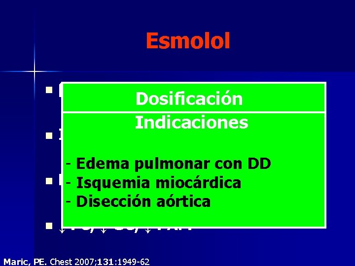 Esmolol n β-bloqueador cardio-selectivo n Inicio acción - Bolode inicial de 60 seg 0. Esmolol n β-bloqueador cardio-selectivo n Inicio acción - Bolode inicial de 60 seg 0.