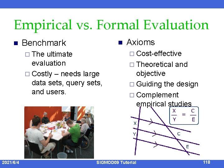 Empirical vs. Formal Evaluation n Benchmark ¨ The n ultimate evaluation ¨ Costly –