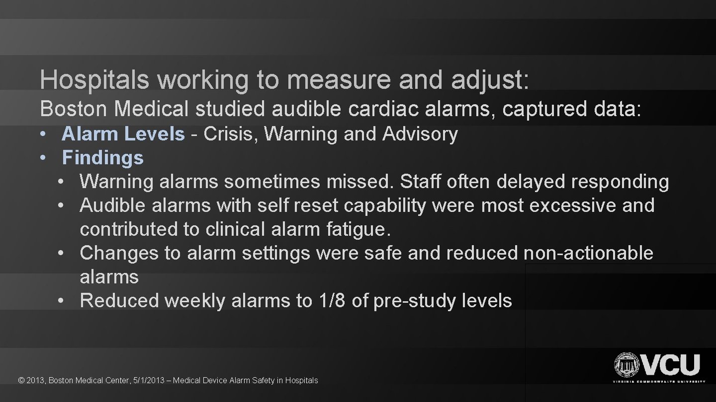 Hospitals working to measure and adjust: Boston Medical studied audible cardiac alarms, captured data: