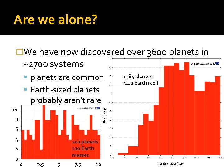 Are we alone? �We have now discovered over 3600 planets in ~2700 systems planets