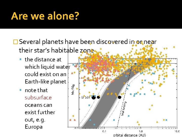 Are we alone? � Several planets have been discovered in or near their star’s