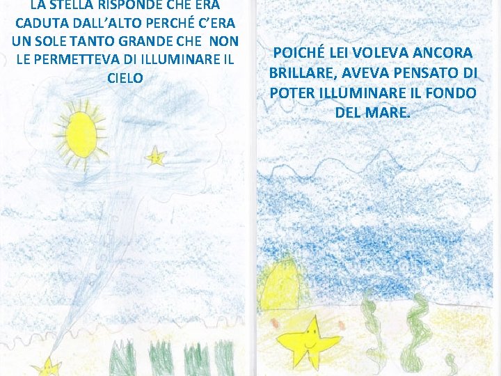 LA STELLA RISPONDE CHE ERA CADUTA DALL’ALTO PERCHÉ C’ERA UN SOLE TANTO GRANDE CHE