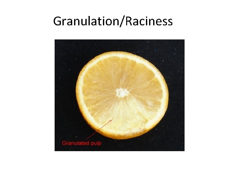 Granulation/Raciness 