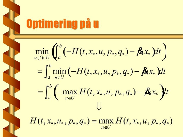 Optimering på u 
