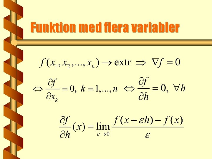 Funktion med flera variabler 