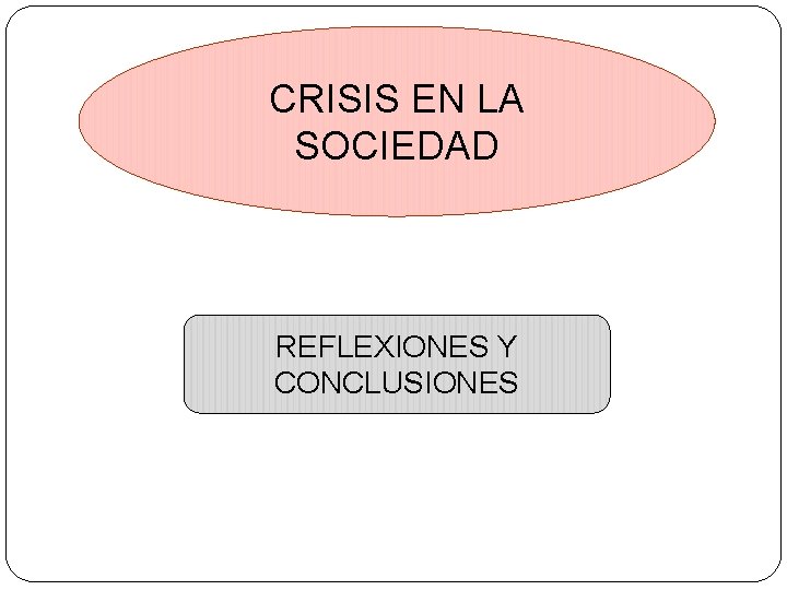 CRISIS EN LA SOCIEDAD REFLEXIONES Y CONCLUSIONES 