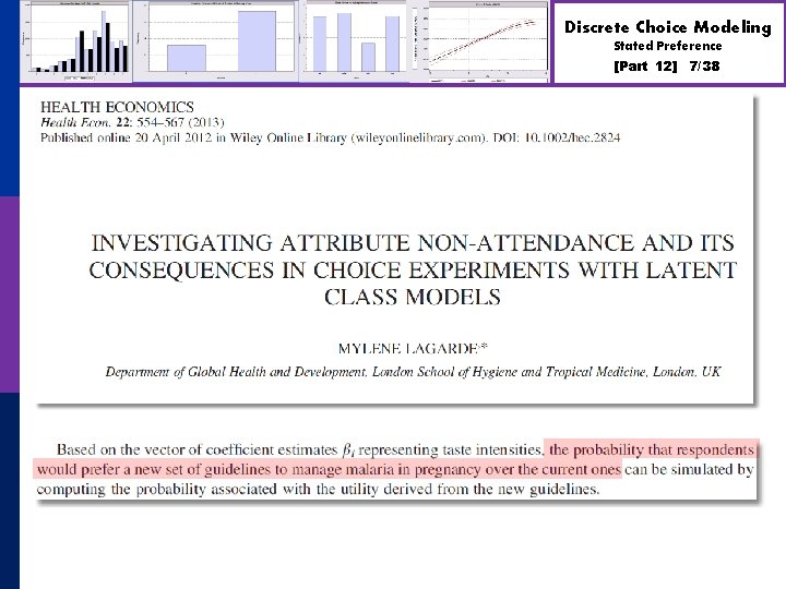 Discrete Choice Modeling Stated Preference [Part 12] 7/38 