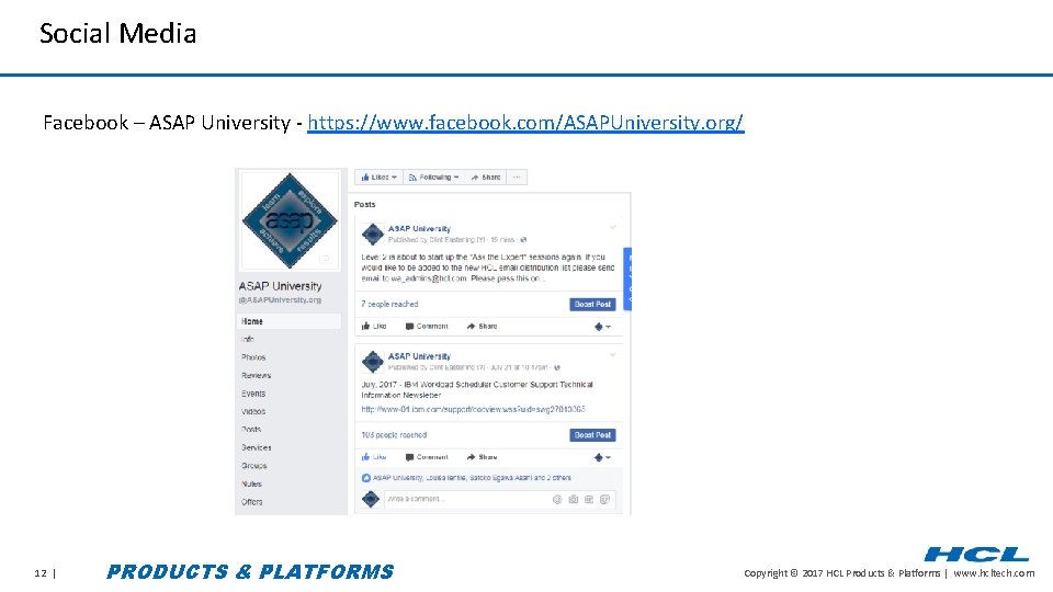 Social Media Facebook – ASAP University - https: //www. facebook. com/ASAPUniversity. org/ 12 |