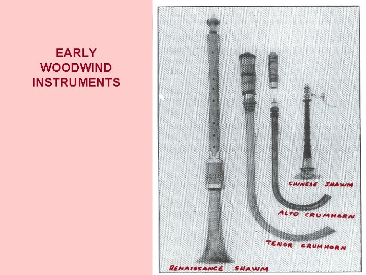 EARLY WOODWIND INSTRUMENTS 