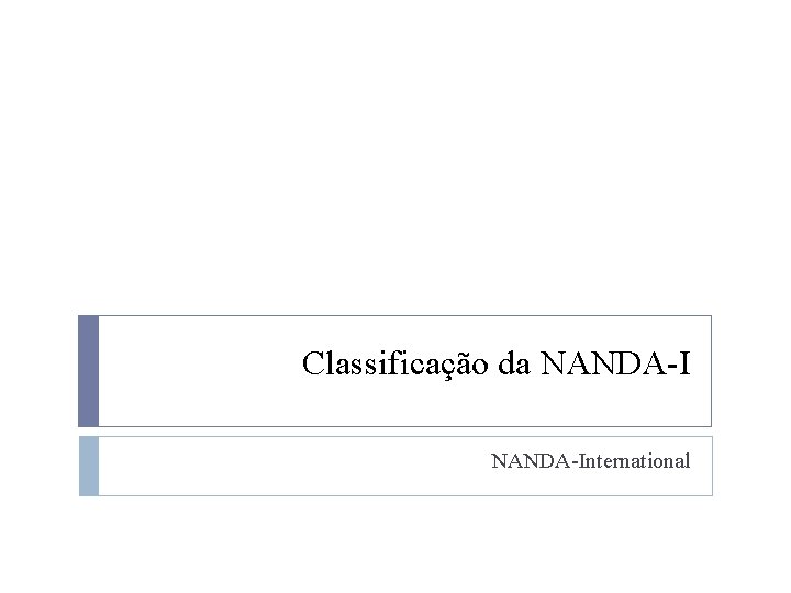 Classificação da NANDA-International 