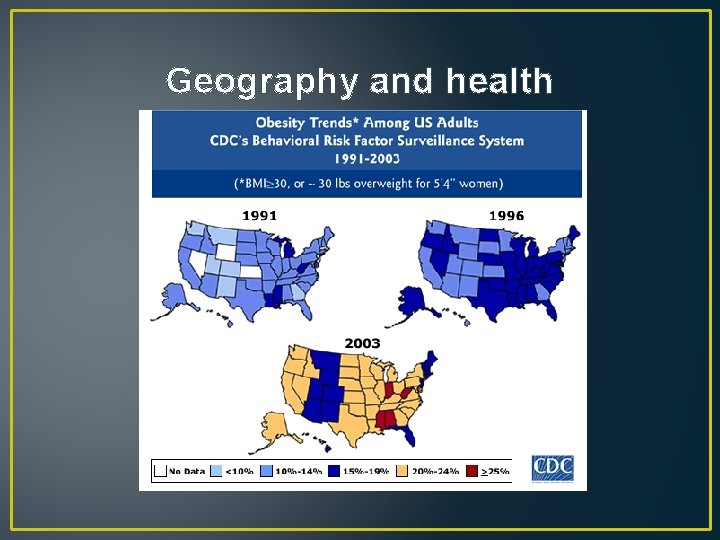 Geography and health 