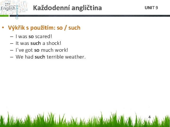 Každodenní angličtina UNIT 9 • Výkřik s použitím: so / such – – I