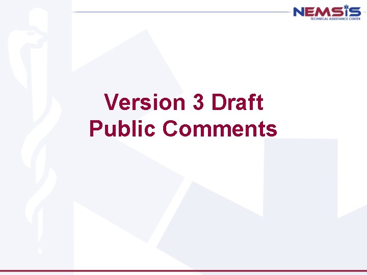 Version 3 Draft Public Comments 