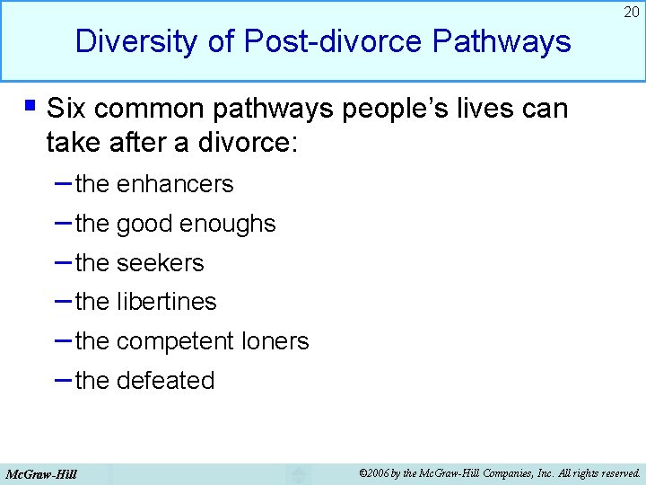 20 Diversity of Post-divorce Pathways § Six common pathways people’s lives can take after 20 Diversity of Post-divorce Pathways § Six common pathways people’s lives can take after