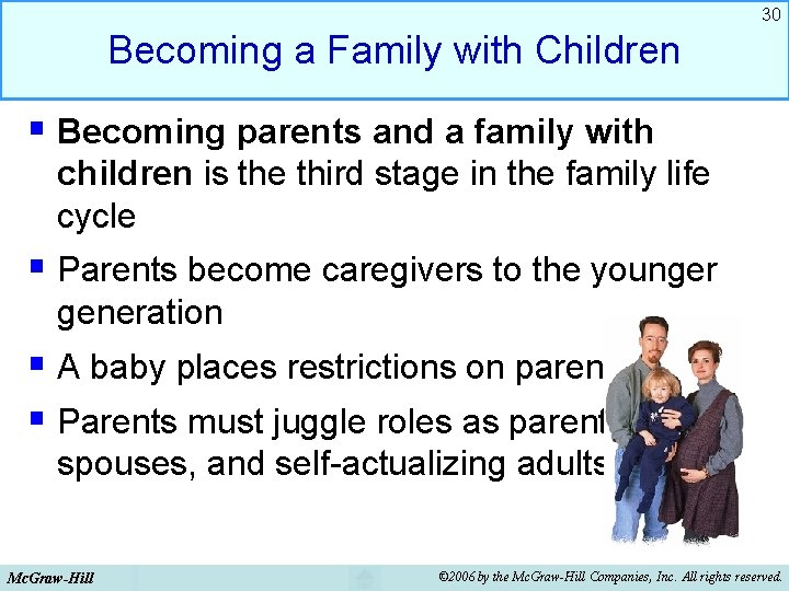 30 Becoming a Family with Children § Becoming parents and a family with children 30 Becoming a Family with Children § Becoming parents and a family with children