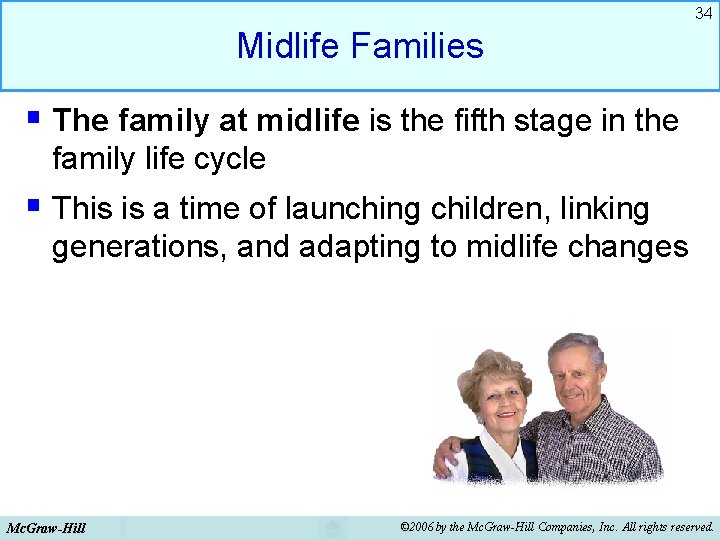 34 Midlife Families § The family at midlife is the fifth stage in the 34 Midlife Families § The family at midlife is the fifth stage in the