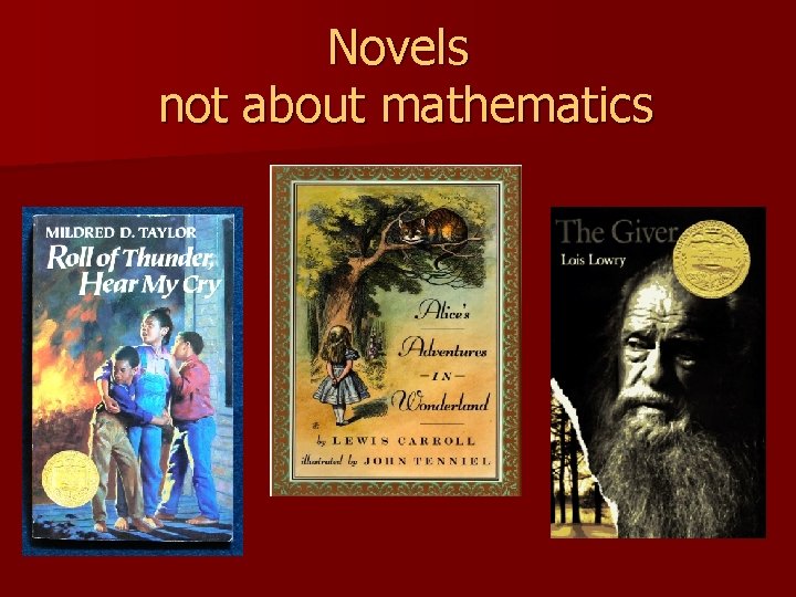 Novels not about mathematics 