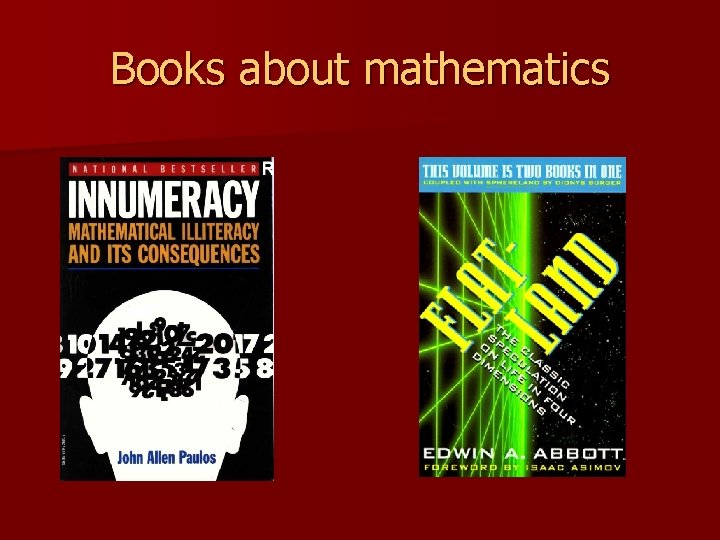 Books about mathematics 