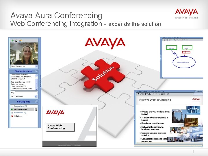 Avaya Aura Conferencing Web Conferencing integration - expands the solution Avaya Aura Conferencing Web Conferencing integration - expands the solution