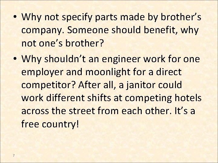  • Why not specify parts made by brother’s company. Someone should benefit, why