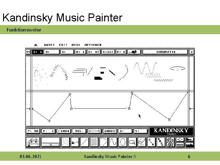 Kandinsky Music Painter Funktionsweise 03. 06. 2021 Kandinsky Music Painter II 6 