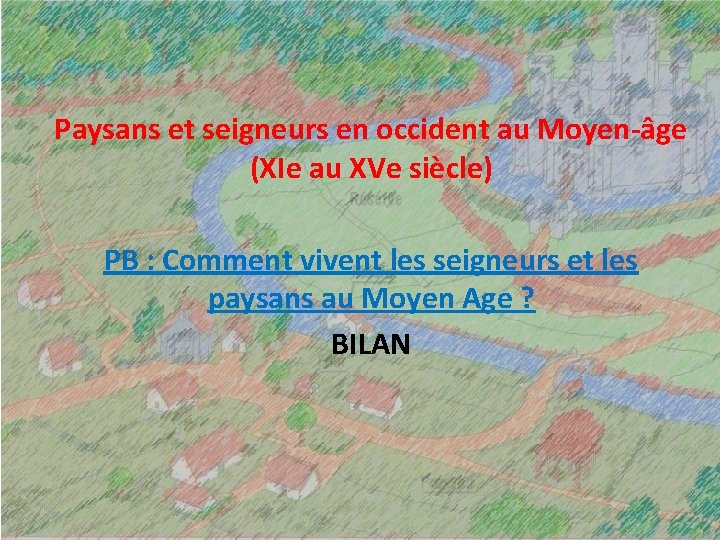 Paysans et seigneurs en occident au Moyen-âge (XIe au XVe siècle) PB : Comment