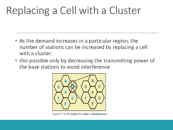 Replacing a Cell with a Cluster • As the demand increases in a particular