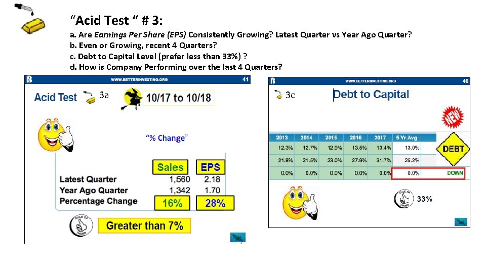 “Acid Test “ # 3: a. Are Earnings Per Share (EPS) Consistently Growing? Latest