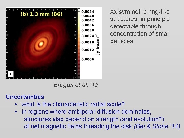 Axisymmetric ring-like structures, in principle detectable through concentration of small particles Brogan et al.