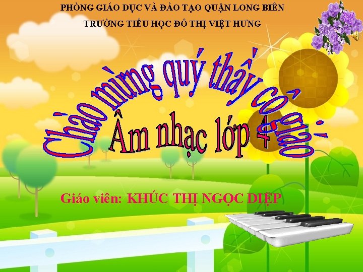 PHÒNG GIÁO DỤC VÀ ĐÀO TẠO QUẬN LONG BIÊN TRƯỜNG TIỂU HỌC ĐÔ THỊ