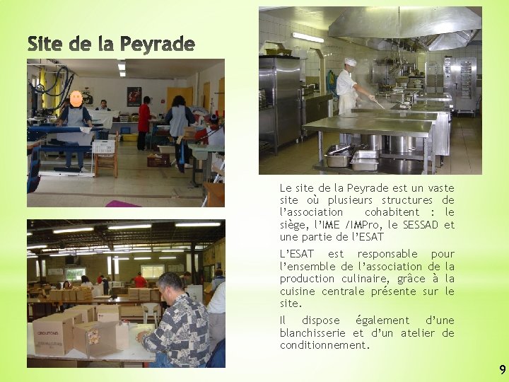 Le site de la Peyrade est un vaste site où plusieurs structures de l’association