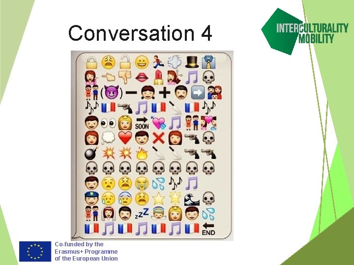 Conversation 4 Co-funded by the Erasmus+ Programme of the European Union 