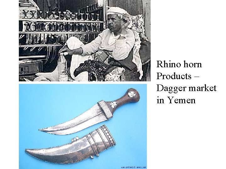 Rhino horn Products – Dagger market in Yemen 