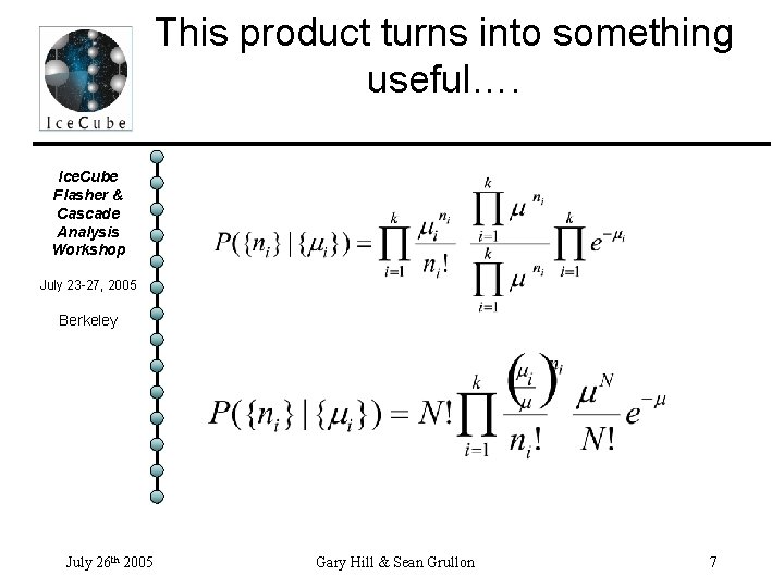 This product turns into something useful…. Ice. Cube Flasher & Cascade Analysis Workshop July