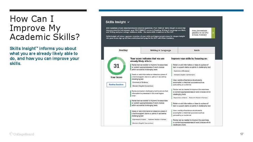 How Can I Improve My Academic Skills? Skills Insight. TM informs you about what