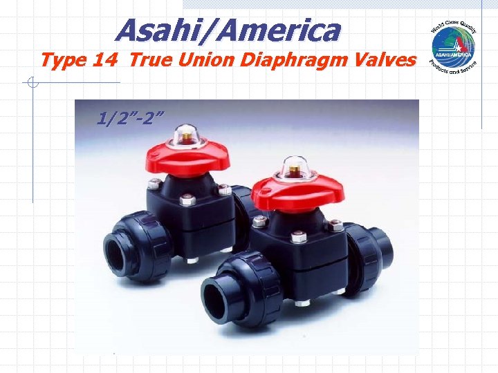 Asahi/America Type 14 True Union Diaphragm Valves 1/2”-2” . 