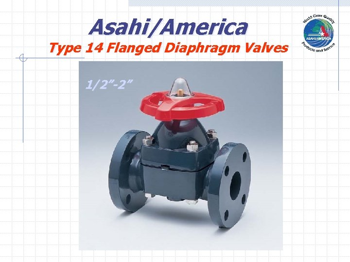 Asahi/America Type 14 Flanged Diaphragm Valves 1/2”-2” 