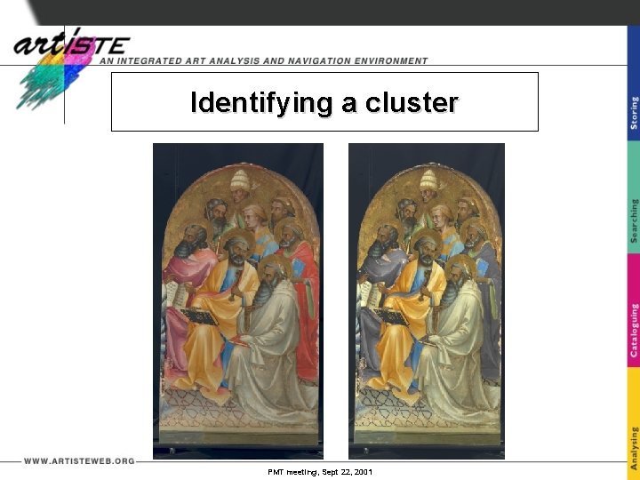 Identifying a cluster PMT meeting, Sept 22, 2001 