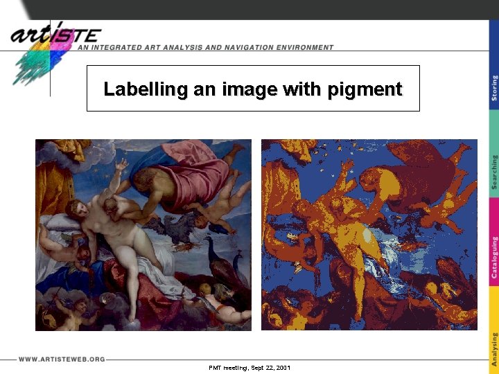 Labelling an image with pigment PMT meeting, Sept 22, 2001 