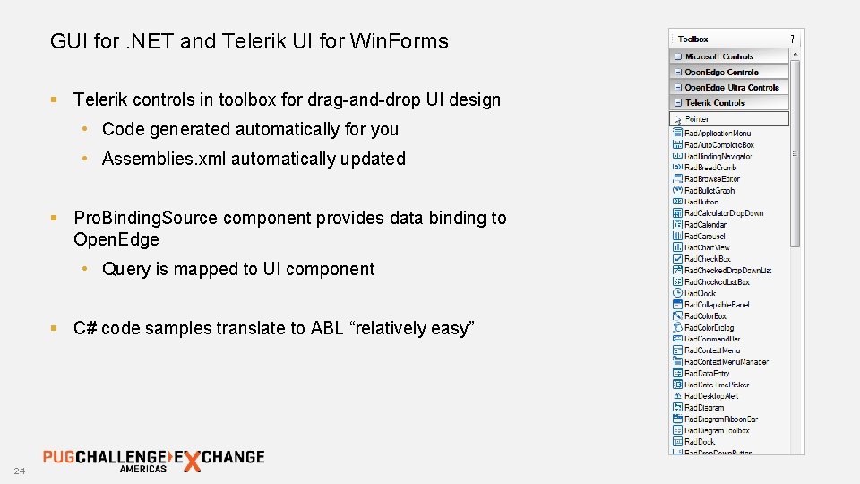 GUI for. NET and Telerik UI for Win. Forms § Telerik controls in toolbox