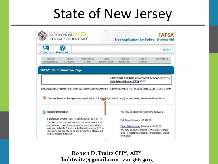 State of New Jersey Robert D. Traitz CFP®, AIF® bobtraitz@ gmail. com 201 -566