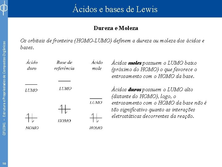 Ácidos e bases de Lewis QFL 0341 – Estrutura e Propriedades de Compostos Orgânicos