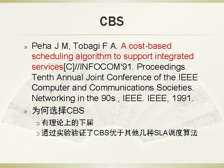 I Cbs Incremental Costbased Scheduling Under Piecewise Linear