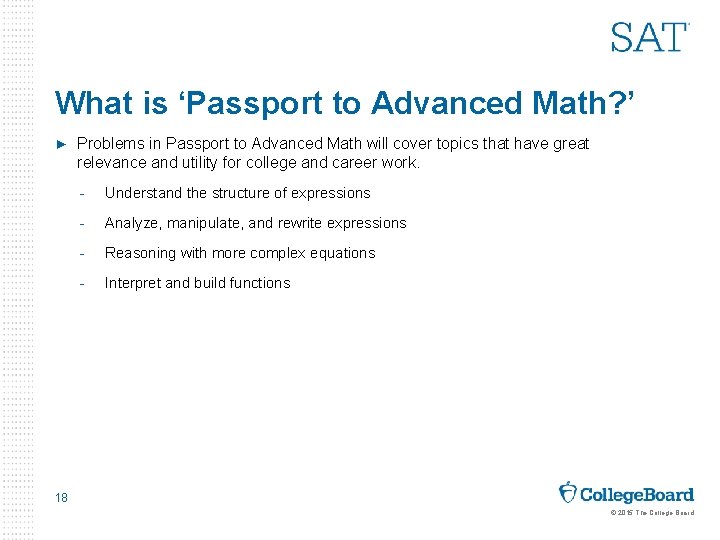 What is ‘Passport to Advanced Math? ’ ► Problems in Passport to Advanced Math