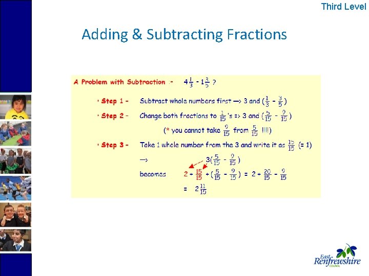 Third Level Adding & Subtracting Fractions 