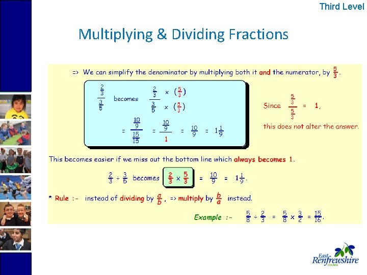 Third Level Multiplying & Dividing Fractions 