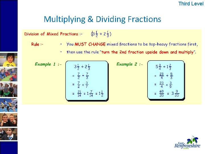 Third Level Multiplying & Dividing Fractions 