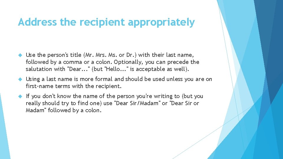 Ms In Letter How to write a formal email Basic Steps