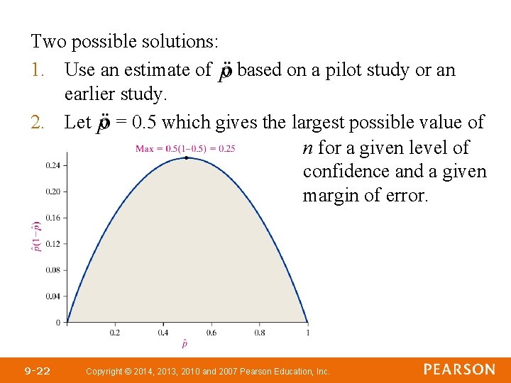 Two possible solutions: 1. Use an estimate of based on a pilot study or
